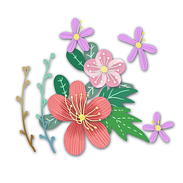 可爱小碎花元素