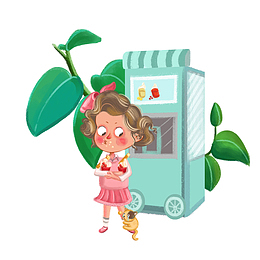 爱吃冰淇淋的小女孩