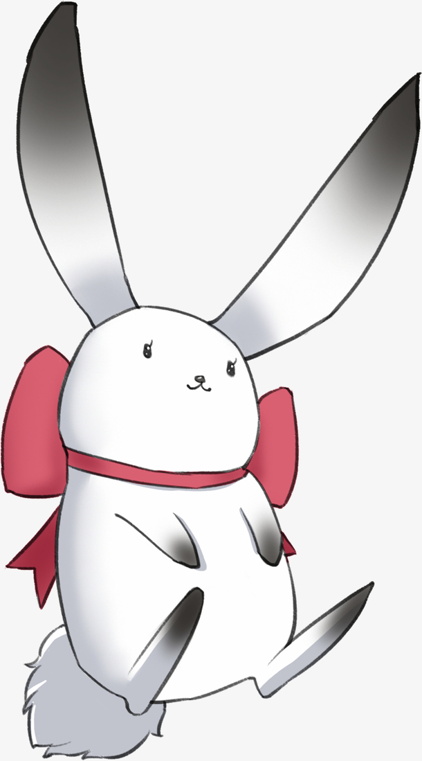 一只可爱的兔子元素