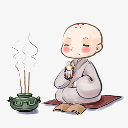 坐在树上敲木鱼的和尚图片