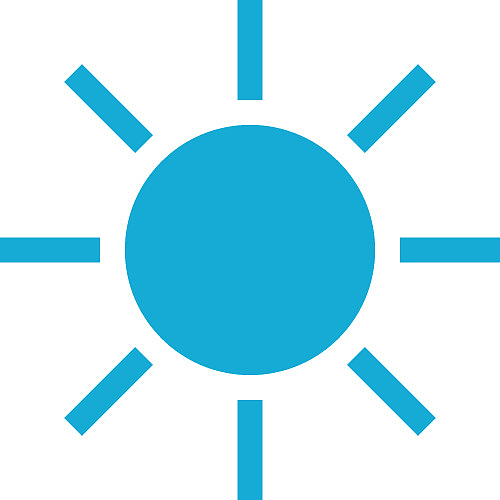 蓝色小太阳图标（500×500）
