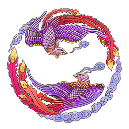 大气凤凰免扣元素