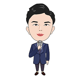 主持人商务卡通插画男