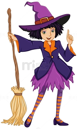 万圣节 女巫 月亮 帽子