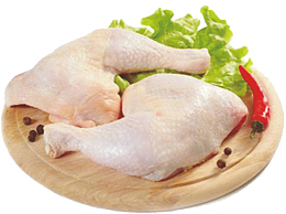 盘子里的冻鸡腿