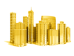 金色建筑群素材