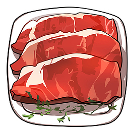 一盘新鲜牛肉