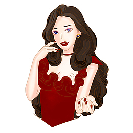 美丽的红衣女郎