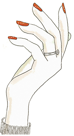 插画手绘女人手