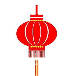 大红灯笼高高挂在门前