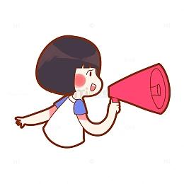 卡通小可爱喊话
