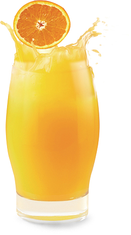 鲜榨诱人甜橙汁