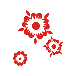 剪纸小花中国风