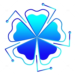 五花瓣科技感渐变纹理边框