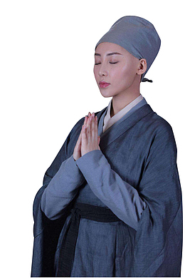 美女闭眼尼姑