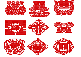 喜字剪纸设计