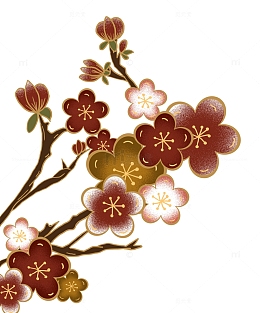 入冬立冬主题之梅花