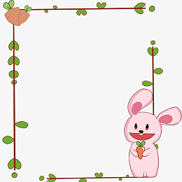 卡通生肖相框兔子