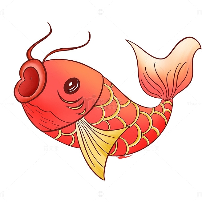 大红鲤鱼免抠图