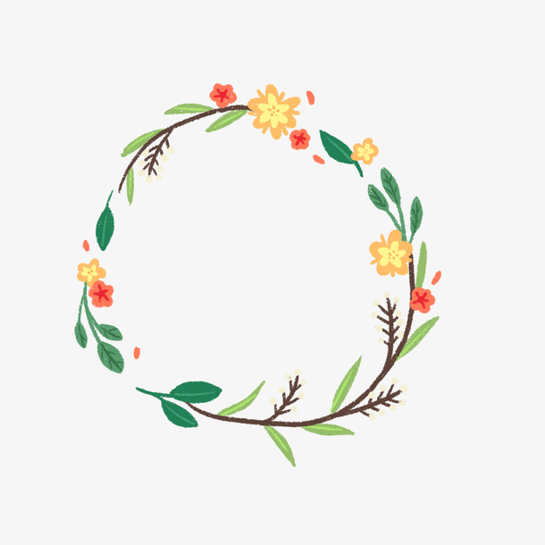 小清新手绘花纹边框6