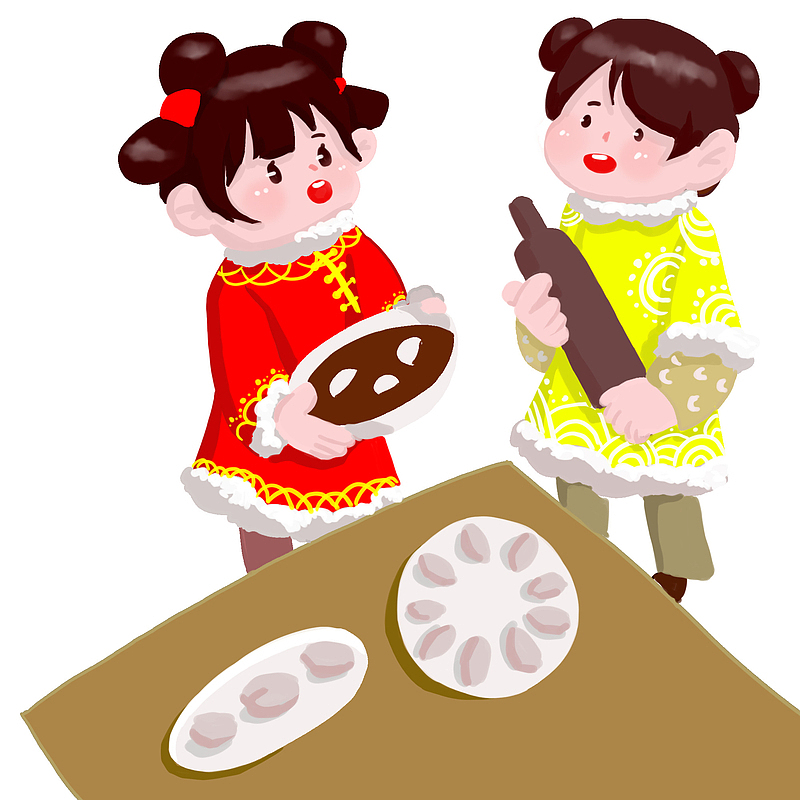 中国风冬至吃饺子1