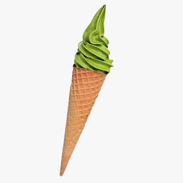 抹茶味牛奶冰淇淋摩天脆筒甜筒