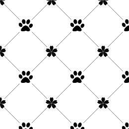 猫爪樱花花纹背景