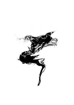 水墨风格的烟雾