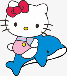 骑海豚的凯蒂猫