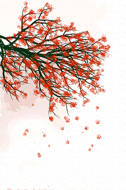 古风梅花 透明背景素材