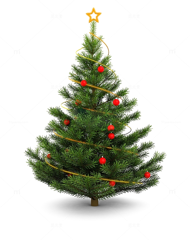一棵绿色圣诞树
