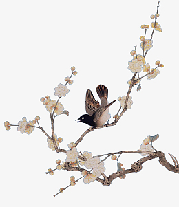 psdpngpng中国风工笔画花鸟pngpng手绘水墨