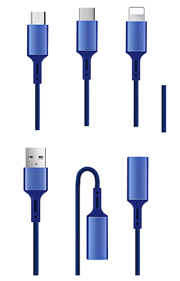 精修一拖三数据线安卓苹果数据线