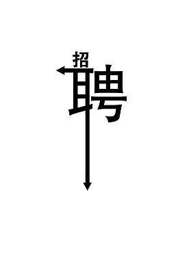 简约大气黑色招聘字体