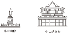 广州市中山纪念堂线稿