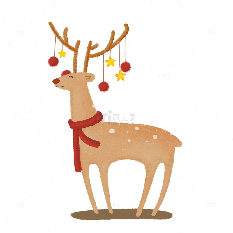 圣诞节麋鹿驯鹿小鹿动物素材圣诞