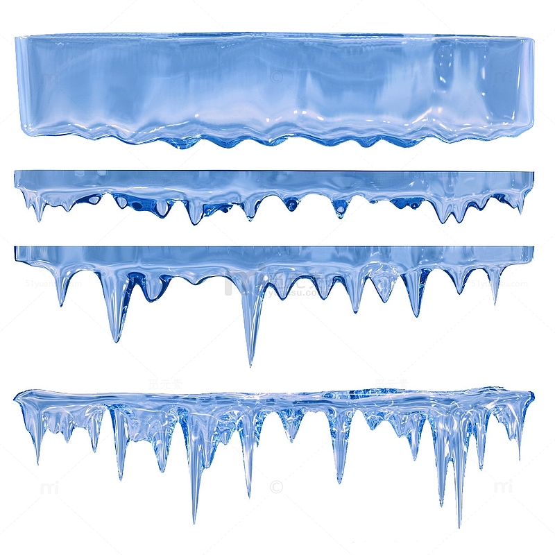 冰雪立体冰锥装饰