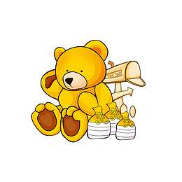 免扣png卡通小熊