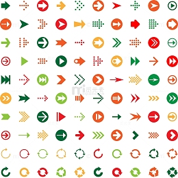 卡通箭头图标循环箭头元素