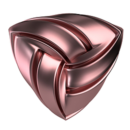 c4d玫瑰金金属