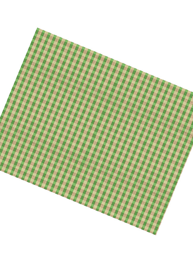绿色格纹餐布