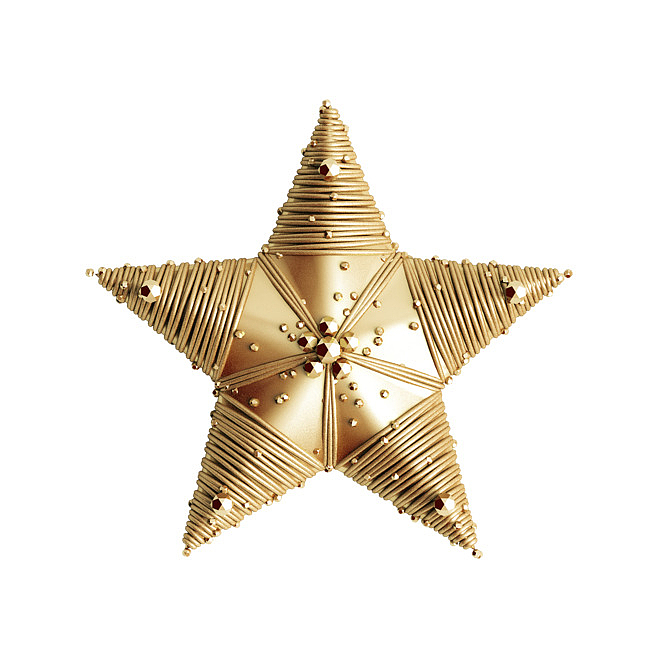 圣诞节日素材-实心星星装饰