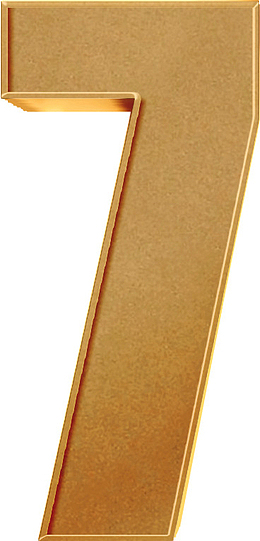 高清数字7金属质感
