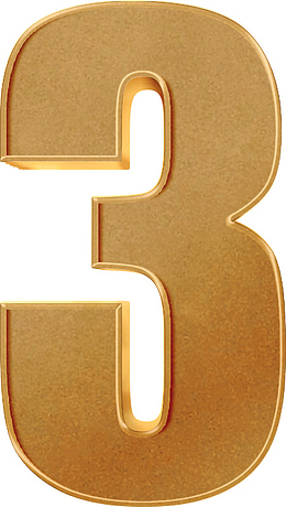 高清数字3金属质感