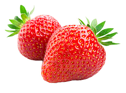 两个新鲜的大草莓