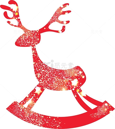 圣诞节小鹿红色