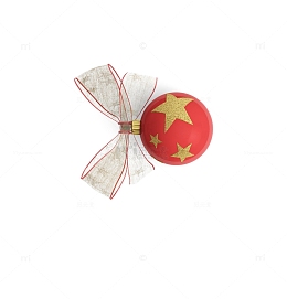 圣诞树右边圆球蝴蝶结