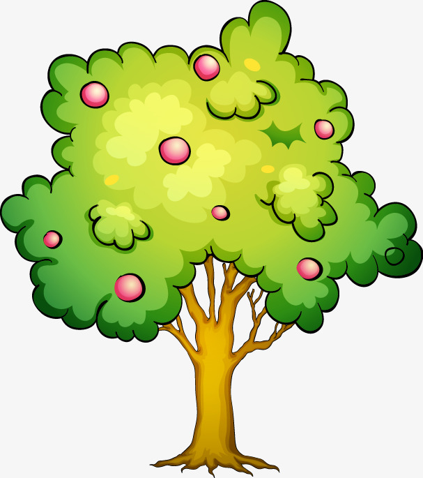 手绘彩色大树8