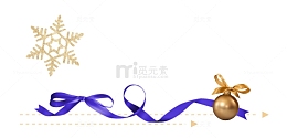 圣诞球与飘带图片