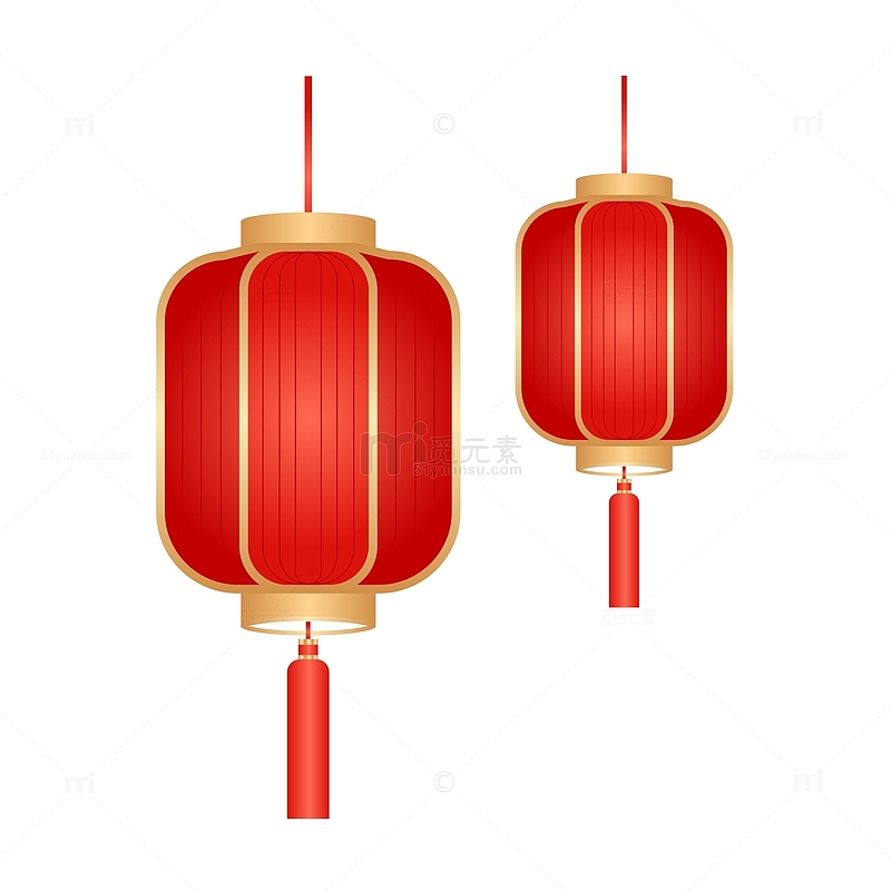 春节红色灯笼 装饰